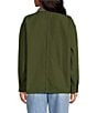 Gianni Bini Rose Suede Collared Canvas Barn Jacket, Color:Rifle Green - Image 2