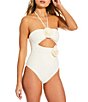 Gianni Bini Rosette Cut-Out One Piece Swimsuit - Image 1