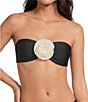 Gianni Bini Rosette Strapless Tie Back Bandeau Swim Top - Image 1