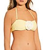 Gianni Bini Rosette Tie Back Bandeau Swim Top & Solid Classic Coverage Hipster Swim Bottoms - Image 3