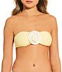 Gianni Bini Rosette Tie Back Bandeau Swim Top & Solid Classic Coverage Hipster Swim Bottoms - Image 5