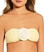 Gianni Bini Rosette Tie Back Bandeau Swim Top - Image 4