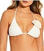 Gianni Bini Rosette Triangle Bralette Swim Top & Solid Tie Side Swim Bottoms - Image 3