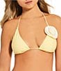 Gianni Bini Rosette Triangle Halter Bralette Swim Top - Image 1