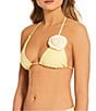 Gianni Bini Rosette Triangle Halter Bralette Swim Top - Image 5
