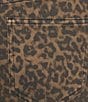 Gianni Bini Ruby Leopard Print Denim Mini Skirt - Image 4