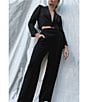 Gianni Bini Sadie Cropped Long Sleeve Notch Lapel Coordinating Blazer, Color:Black - Image 6