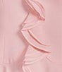 Color:Blush - Image 3 - Sam Sweetheart Neck Sleeveless Ruffle Chiffon Long Dress
