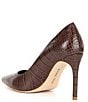 Color:Wardly Brown - Image 3 - Sampras Crocodile Embossed Leather Pointed Toe Pumps