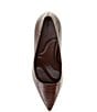 Color:Wardly Brown - Image 5 - Sampras Crocodile Embossed Leather Pointed Toe Pumps