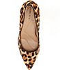 Color:Natural/Black - Image 5 - SamprasTwo Leopard Print Haircalf Pointed Toe Pumps