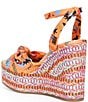 Gianni Bini Sanders Knotted Print Beaded Wedge Platform Sandals - Image 3