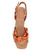 Gianni Bini Sanders Knotted Print Beaded Wedge Platform Sandals - Image 5