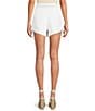Gianni Bini Sawyer Mid Rise Embroidered Cotton Coordinating Shorts, Color:Ivory - Image 2