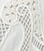 Gianni Bini Sawyer Mid Rise Embroidered Cotton Coordinating Shorts, Color:Ivory - Image 4