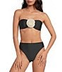 Gianni Bini Solid High Waisted Cheeky Swim Bottom - Image 5