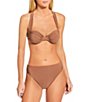 Gianni Bini Solid Ribbed High Leg High Waist Swim Bottom - Image 3
