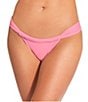 Gianni Bini Solid Ribbed Tanga Scoop Front Swim Bottom - Image 1