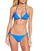 Gianni Bini Solid Triangle Bralette Swim Top, Color:French Blue - Image 3