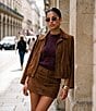 Gianni Bini Suede Collared Long Sleeve Coordinating Bomber Jacket - Image 6