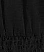 Color:Black - Image 3 - Talia V-Neck Long Sleeve Smocked Waist Tiered Hem Dress