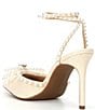 Color:Natural - Image 3 - TaylinnTwo Raffia Double Pearl Bow Pointed Toe Pumps