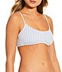 Gianni Bini Textured Gingham Loop Trim Bralette Swim Top & Tie Side Swim Bottom - Image 3