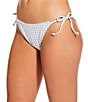 Gianni Bini Textured Gingham Loop Trim Tie Side Swim Bottoms - Image 1