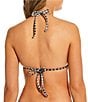Gianni Bini Textured Gingham Loop Trim Triangle Halter Swim Top - Image 2
