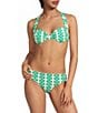 Gianni Bini Textured Retro Fille Ruched Demi Underwire Bralette Swim Top - Image 3