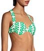 Gianni Bini Textured Retro Fille Ruched Demi Underwire Bralette Swim Top - Image 4