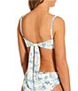 Gianni Bini Textured Ribbed Mademoiselle Toile Print Bandeau Swim Top - Image 2