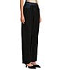 Gianni Bini Theo Denim Two Tone Contrast Buckle Waist High Rise Wide Leg Jeans, Color:Black/Blue - Image 3