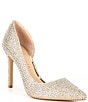 Color:Sand Gold - Image 1 - Therry Rhinestone d'Orsay Stiletto Pumps