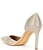 Color:Sand Gold - Image 3 - Therry Rhinestone d'Orsay Stiletto Pumps