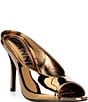 Gianni Bini Tolbert Mirror Metallic Open Toe Cupped Dress Heels - Image 1