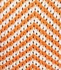 Color:Mandarin - Image 4 - Ulla Chevron Crew Neck Sleeveless Knit Top