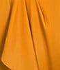 Color:Papaya - Image 3 - Monique V-Neck Spaghetti Strap Sleeveless Ruffle Asymmetrical Hemline Midi Dress