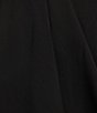 Color:Black - Image 4 - Monique V-Neck Spaghetti Strap Sleeveless Ruffle Asymmetrical Hemline Midi Dress