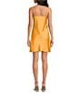 Gianni Bini Harper Satin V-Neck Sleeveless Slip Dress, Color:Apricot - Image 2