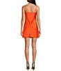 Gianni Bini Harper Satin V-Neck Sleeveless Slip Dress, Color:Mandarin - Image 2