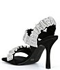 Color:Black - Image 3 - VanyaTwo Scrunched Rhinestone Embellished Dress Sandals
