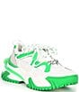 Color:White/Gimme Green - Image 1 - Venus Chunky Lace-Up Rhinestone Charm Retro Sneakers