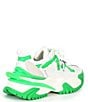 Color:White/Gimme Green - Image 2 - Venus Chunky Lace-Up Rhinestone Charm Retro Sneakers