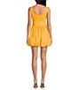 Gianni Bini Violet Square Neck Sleeveless Linen Blend Mini Shift Dress, Color:Apricot - Image 2