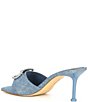 Color:Medium Blue - Image 3 - Vonn Denim Buckle Detail Hardware Slide Sandals