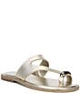 Gianni Bini Warner Leather Toe Loop Hardware Flat Sandals - Image 1