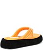 Color:Citro Orange - Image 2 - Wesley Leather Thong Platform Sandals