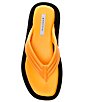 Color:Citro Orange - Image 5 - Wesley Leather Thong Platform Sandals
