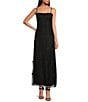 Color:Black - Image 1 - x Caelynn Bell Bella Lace Sleeveless Long Slip Dress